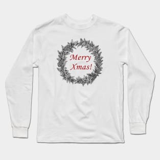 Christmas wreath - Merry Xmas Long Sleeve T-Shirt